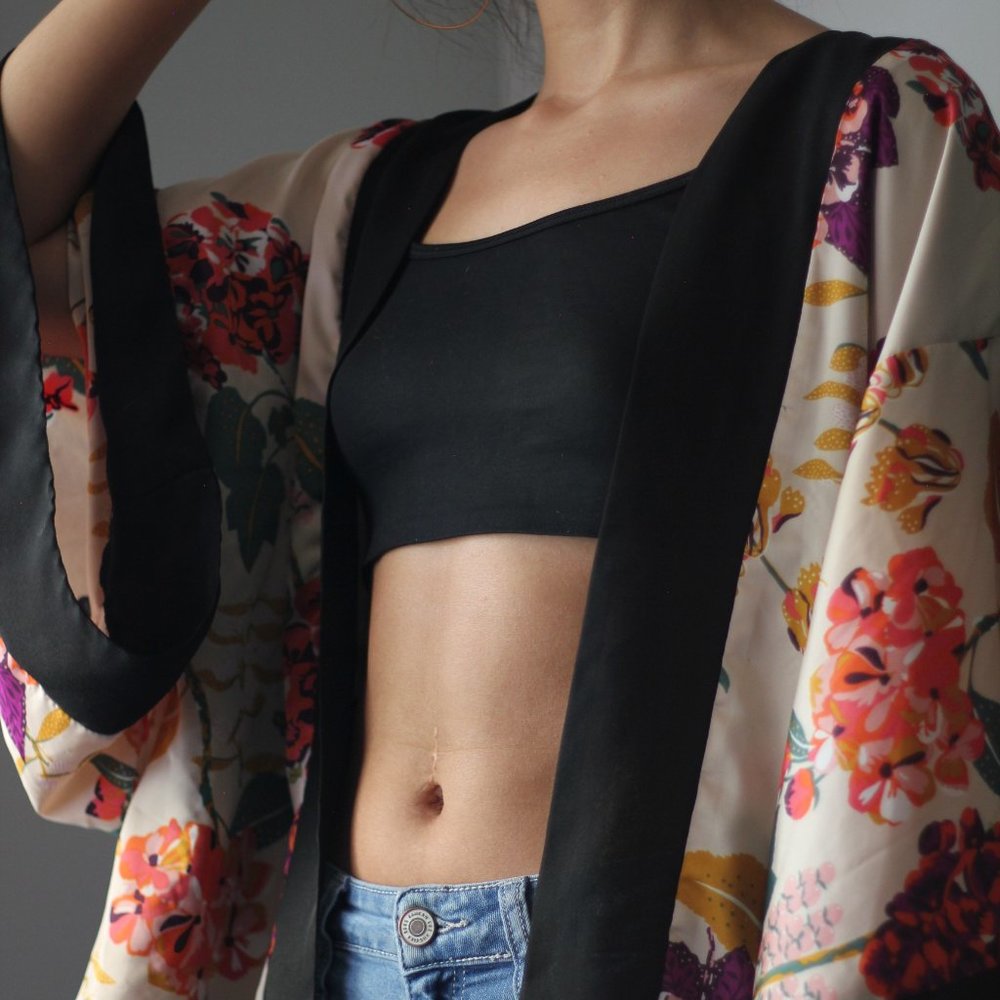 H&M Floral Kimono Cardigan